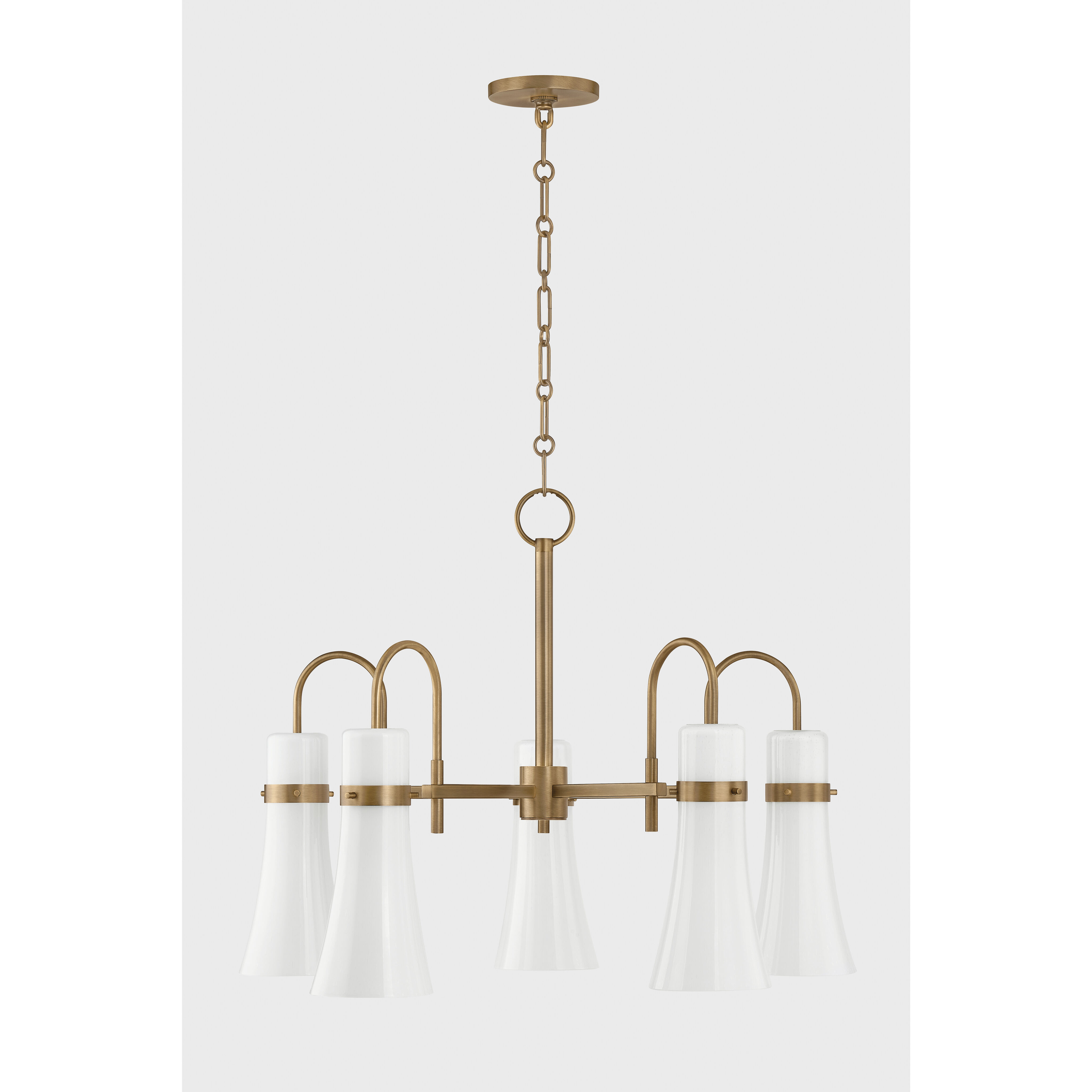 Maple 5 Light 27.25 inch Patina Brass Chandelier Ceiling Light